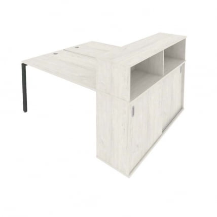 Рабочая станция с опорным шкафом-купе Метал Сйстем Б.РС-СШК-2.3 Наварра/Антрацит / Metal System_0