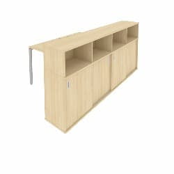 Рабочая станция с опорным шкафом-купе Метал Сйстем Б.РС-СШК-4.1 Акация/Серый / Metal System_0