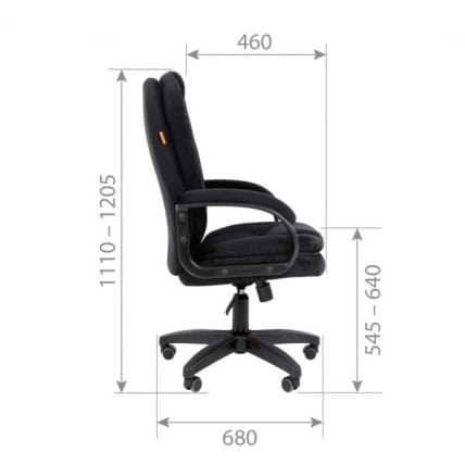 Кресло руководителя CХАИРМАН ДОМ (Хоме) 668 ЛТ (ЛТ) Черный / CHAIRMAN (Home) (LT)_6