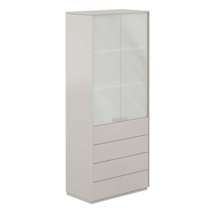 Шкаф высокий Атлас НЗ-0332.ГС.ГС Серый камень / Atlas NZ-0332.GS.GS_0