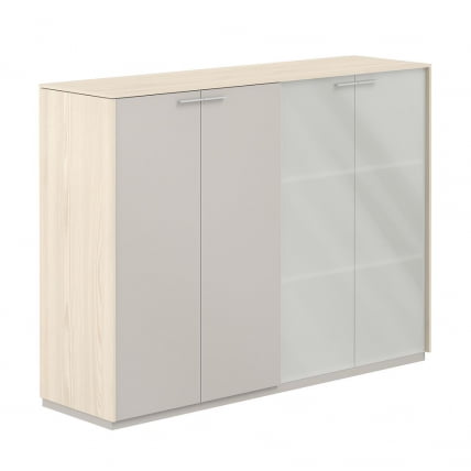 Шкаф средний двойной Атлас НЗ-0315+НЗ-0335.ЙН.ГС.ГЛМ Ясень Наварра Серый камень / Atlas NZ-0315+NZ-0335.YN.GS.GLM_0