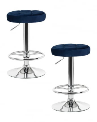 Табурет барный ДОБРИН БРУНО (синий велюр (МДЖ9-117)) 2 шт / DOBRIN BRUNO (MJ9-117))_0