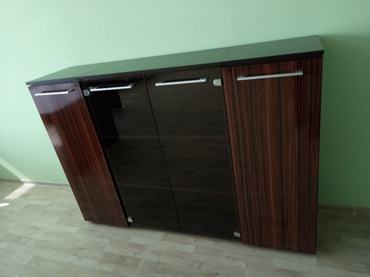 Тумба с фригобаром МТФ 140 Макассар/Венге Магия / MTF_5