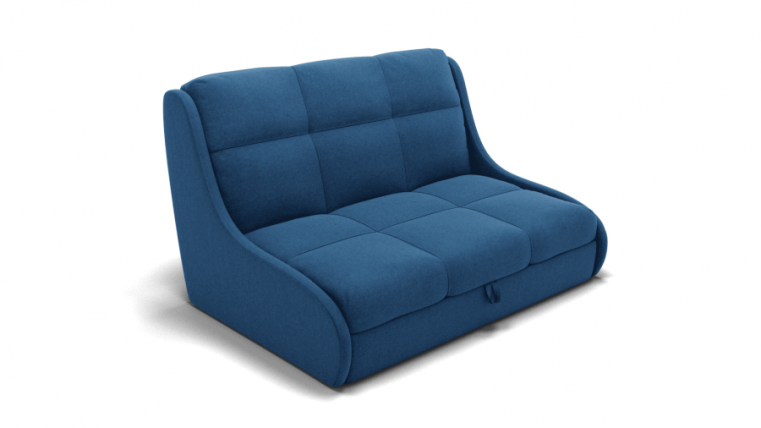 Диван Куба 700 (ЗР) Цвет фасада: Синий; Тип: Прямой; Материал фасада: Металл/Велюр_0