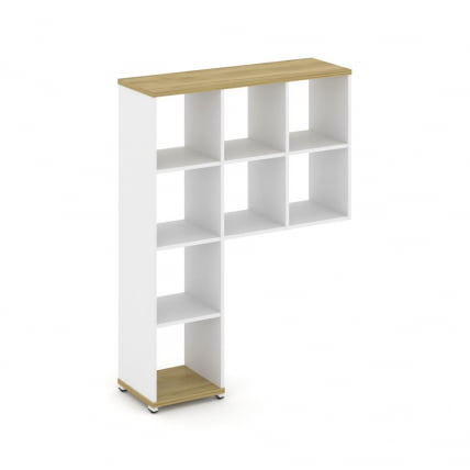 Надставка на стол высокая без наполнения CОНCЕПТ CН.НВ-001 Дуб Винченцо Белый бриллиант Белый металл / CONCEPT CN.NV-001_0