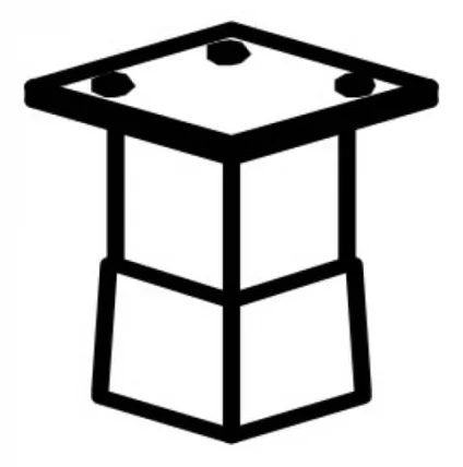 Опоры мебельные УЗ 40-100-4 (набор из 4 шт) УЗ40-100-4 Алюминий / UZ UZ40-100-4_0