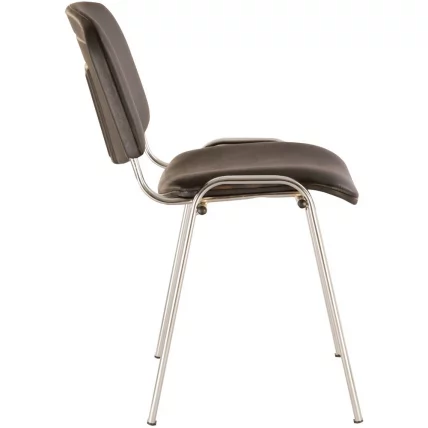 Стул для посетителей Исо CФ-001 хром кожзам Черный / Iso CF-001_2