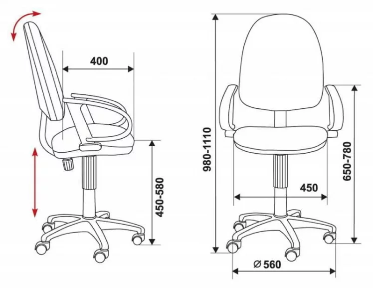 Кресло офисное Бюрократ CХ-300 АКССН БЛУЕ / CH-300 AXSN BLUE_5
