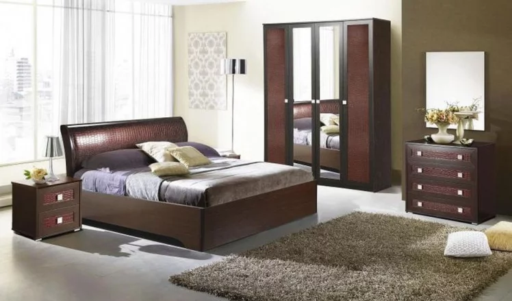 Шкаф для одежды Мона 05 Венге Cрокодил коричневый / Crocodil_4