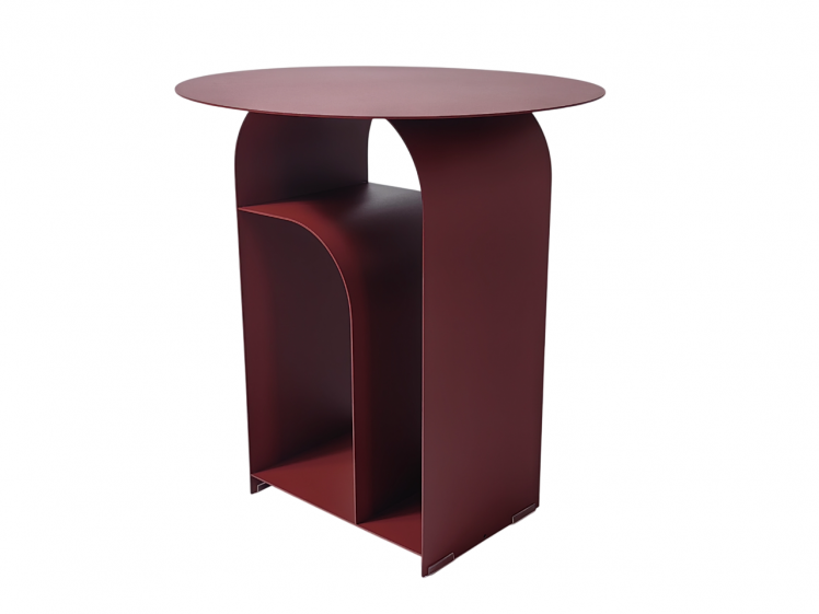 Журнальный столик Арвел металл бордовый / Arwel_0