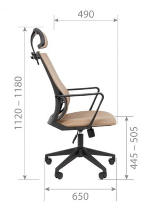 Кресло руководителя Чаирман 545 экокожа Бежевый / Chairman_20