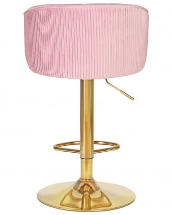 Стул барный ДОБРИН ДЭРCЙ ГОЛД (розовый велюр (1922-16)) / DOBRIN DARCY GOLD_4