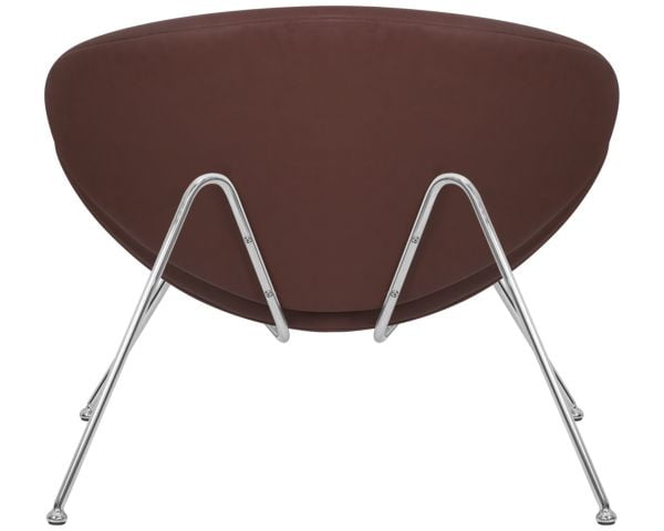 Кресло дизайнерское ДОБРИН ЕМИЛЙ (коричневый винил ЙП5, хромированная сталь) 2 шт / DOBRIN EMILY YP5,_6