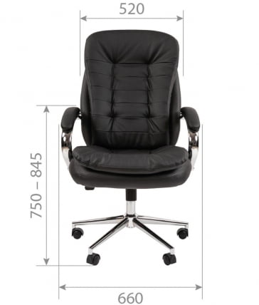 Кресло руководителя CХАИРМАН 795 кожа Черный / CHAIRMAN_3