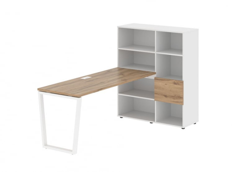 Рабочая станция ЕДИС ЕВРСТ 1117 Дуб Денвер светлый Белый Белый / EDIS EVRST_0