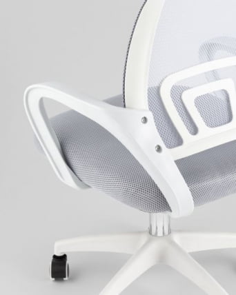 Кресло офисное ТопЧаирс Симпле СН серый пластик белый / TopChairs Simple SN_8