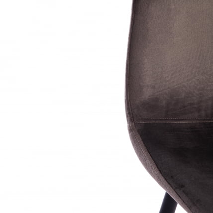 Стул БРЕЕЗЕ (мод. 4724) вельвет/металл, 44 х 53 х 87 см, Лигхт грей (светло-серый) ХЛР24 / черный / BREEZE (mod. Light grey HLR24_7