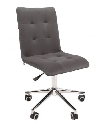 Кресло для оператора CХАИРМАН 030 чроме ткань Т-55 Темно-серый / CHAIRMAN chrome T-55_0