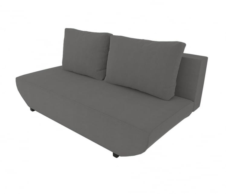 Диван Классик Мини без подлокотников (Берхоусе) Цвет фасада: Серый Велюто 12; Тип: Прямой; Материал фасада: Металл/Велюр / (Berhouse)_0