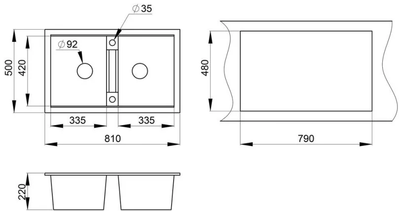 Кухонная мойка ГРАНУЛА 8101 Антик / GRANULA_1