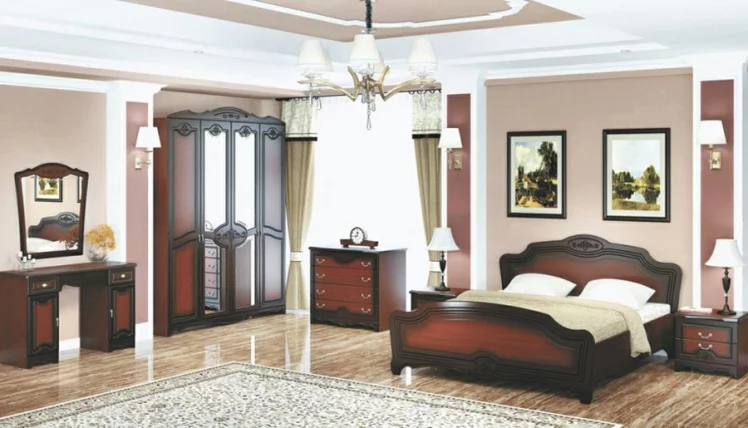 Кровать Лотос 140х200 Орех_1