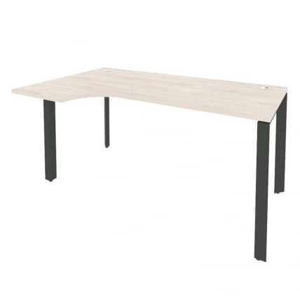 Стол эргономичный левый на П-образном м/к ОНИКС О.МП-СА-1Л Денвер Светлый/Антрацит / ONIX O.MP-SA-1L_0