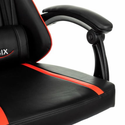 Кресло компьютерное БРАБИКС Шоотер ГМ-123, 2 подушки, экокожа, черное/красное / BRABIX Shooter GM-123,_9