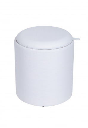 Пуф-столик с ящиком Хюгге С рогожка Белый / S_0