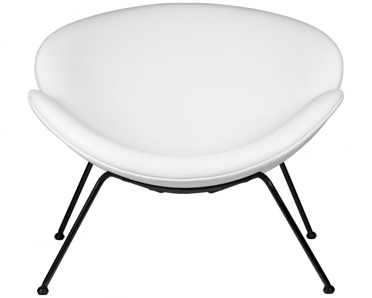 Кресло дизайнерское ДОБРИН ЕМИЛЙ (белый винил ЙП17, черное основание) / DOBRIN EMILY YP17,_5