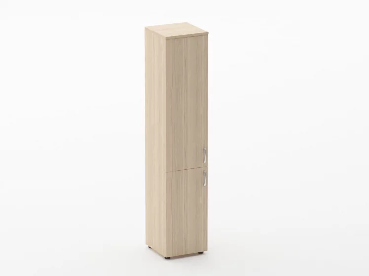 Шкаф высокий закрытый Глассй 6.19.13Л Дуб молочный / Glassy_0