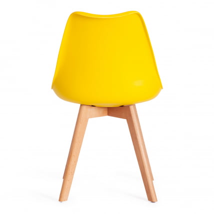 Стул ТУЛИП (мод. 73) / 1 шт. в упаковке дерево/пластик/ПУ, 48.5*52.5*83cм, желтый / TULIP (mod. 48.5*52.5*83cм,_4