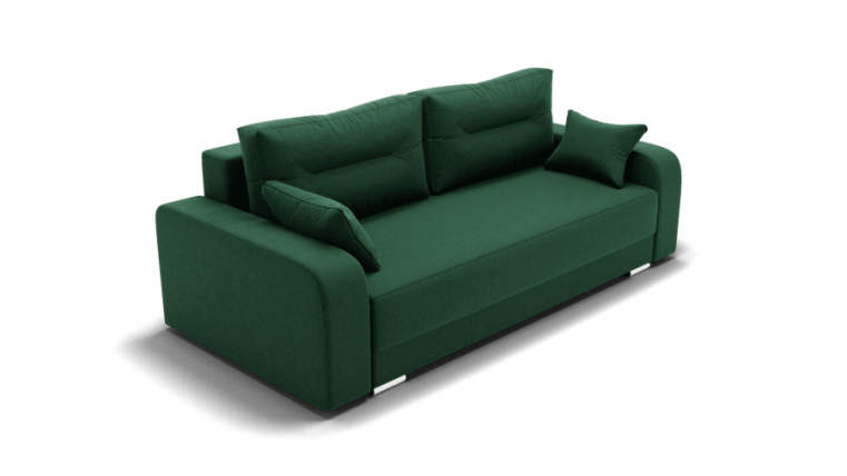 Диван Модерн -1 (ЗР) Цвет фасада: Зеленый; Тип: Прямой; Материал фасада: Металл/Велюр_0