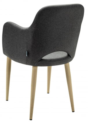 Кресло Ледгер К темно-серый/нат.дуб / Ledger_2