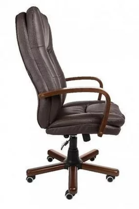 Кресло для руководителя АВ 123 Шоколад на дереве / AV_2