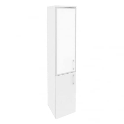 Шкаф высокий узкий левый ОНИКС О.СУ-1.2Р(Л) вхите Белый Бриллиант / ONIX O.SU-1.2R(L) white_0