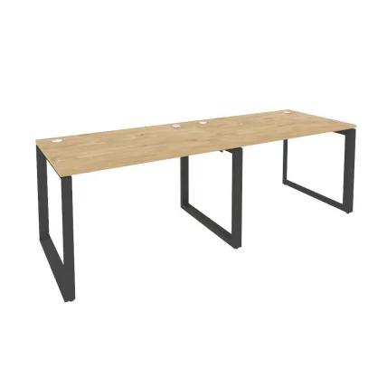 Рабочая станция на О-образном м/к ОНИКС О.МО-РС-2.2.8 Тиквуд Светлый/Антрацит / ONIX O.MO-RS-2.2.8_0