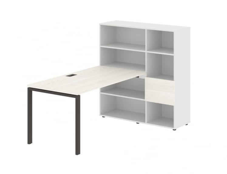 Рабочая станция ЕДИС ЕУРСТ 1215 Ясень Траун Мокко Белый / EDIS EURST_0