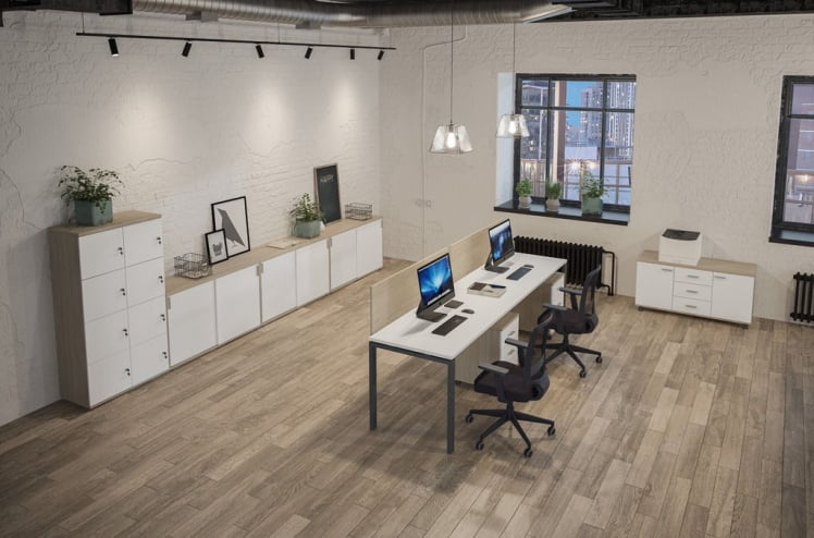 Мебель для офиса Сигма №8 Белый Дуб светлый / Sigma_2