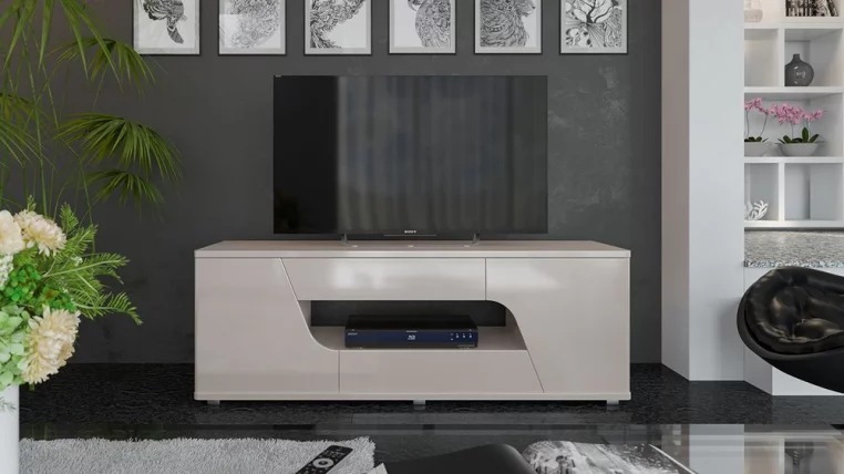 Тумба ТВ тип 5 Диамонд Бежевый глянец / Diamond_2