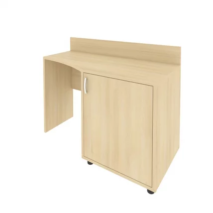 Стол (узкий) с тумбой и бортиком (правый) ЛИГХТ С-СТУ-120 Пр Акация Лорка / LIGHT_0