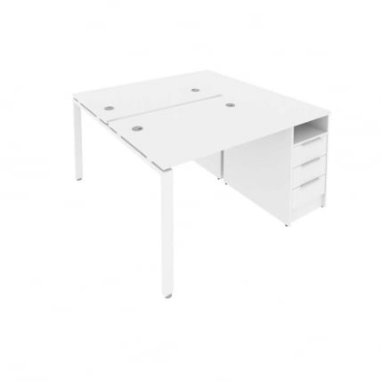 Рабочая станция с опорной тумбой Метал Сйстем Б.РС-СТП-2.1 Белый / Metal System_0