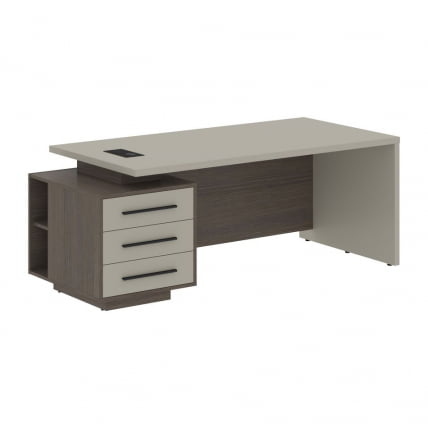 Стол руководителя левый ВЕЛИОН ВCТ 2090 Л Аметист Дуб Сильвер / VELION VCT L_0