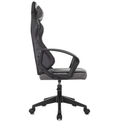 Кресло компьютерное БРАБИКС Форсер ГМ-127, 2 подушки, экокожа/велюр, черное/серое / BRABIX Forcer GM-127,_5