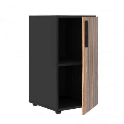 Шкаф-колонка с глухой малой дверью (правый) ВЕЛИОН ВЕНЕЕР ВРЛCС 40.1 Р Американский орех Яшма черная / VELION VENEER VRLCS R_1