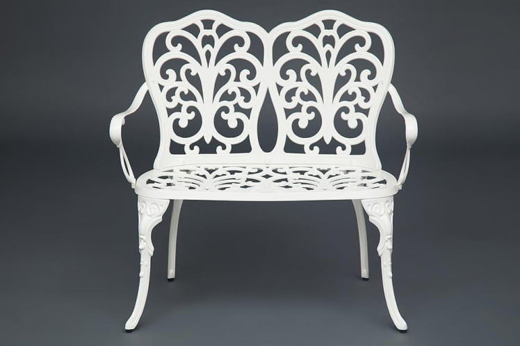 Скамья Сеcрет Де Маисон Сймпхоние алюминиевый сплав, 95х56х92см, буттер вхите / Secret De Maison Symphonie butter white_1