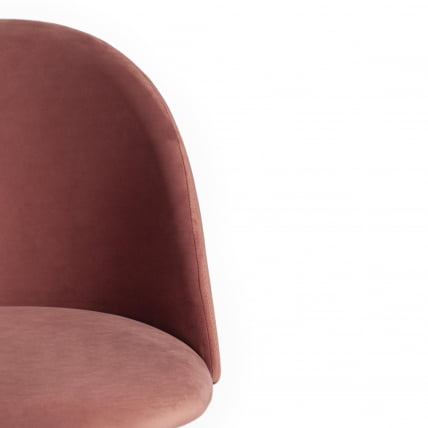 Стул МОНРО (мод. 710) ткань/металл, 56х51х80 см, высота до сиденья 47 см, коралловый баркхат 15 /черный / MONRO (mod. barkhat_5