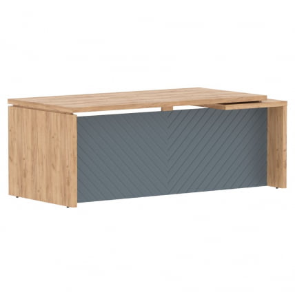 Стол руководителя левый Торр ЛУКС ТЛCТ 209 Л Дуб Бофорд Серо-голубой / Torr LUX TLCT L_0