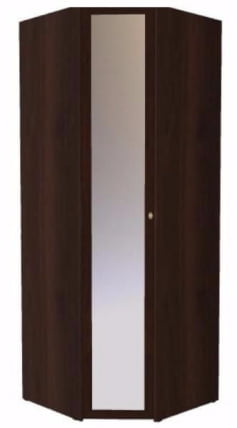 Шкаф угловой Зеркало Шерлоcк 63 Орех шоколадный (спальня)_67001 / Sherlock_0