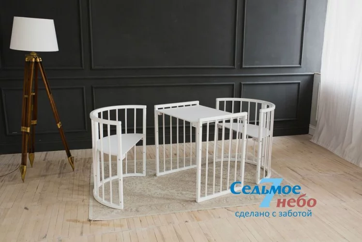 Кровать-трансформер 6-в-1 Меррй Хаппй 01 Белая / Merry Happy_3