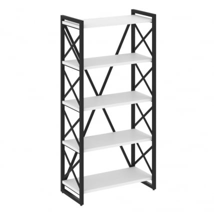 Стеллаж на регулируемых опорах - 5 полок ЛОФТ ВР.Л-МСТ.О-5.8 Металл черный Белый Бриллиант / LOFT VR.L-MST.O-5.8_0
